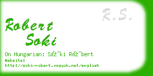 robert soki business card